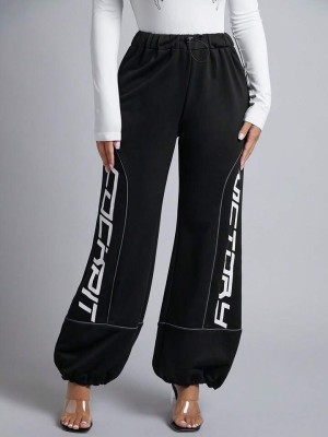 Tabadtod Solid Women Black Track Pants