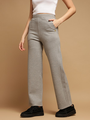 Femea Solid Women Grey Track Pants