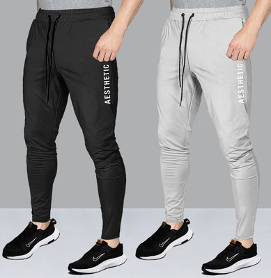 AVOLT Solid Men Black, Grey Track Pants