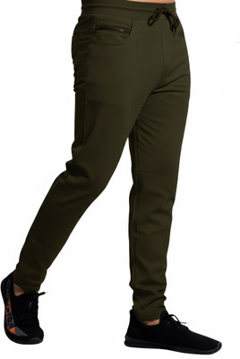 ANSHIKA FASHION Solid Men Olive Track Pants