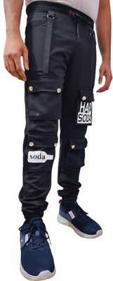 Plus Fitpro Solid Men Black Track Pants