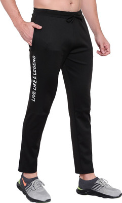 BLUE STAR SHARK Solid Men Black Track Pants