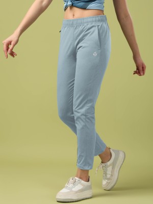 TECHNOSPORT Solid Women Light Blue Track Pants