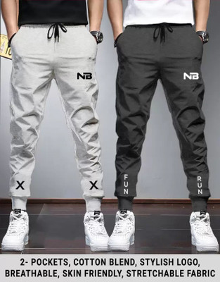 NB NICKY BOY Printed Men Grey Track Pants