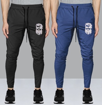 AVOLT Printed Men Black, Blue Track Pants