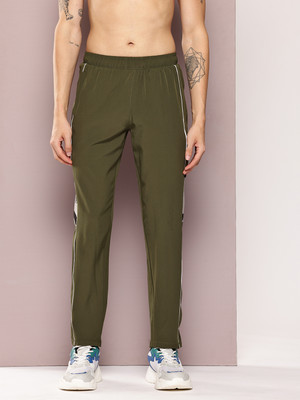 Turnfit Striped Men Olive Track Pants