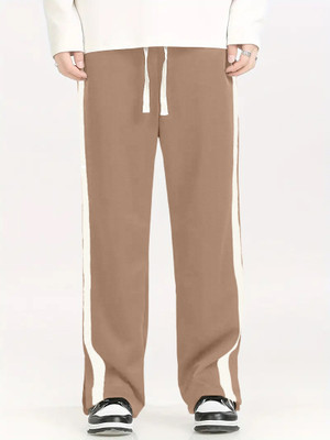 Leriya Fashion Striped Men Beige Track Pants