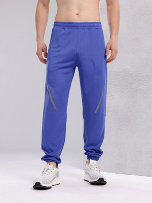 HRX by Hrithik Roshan Checkered Men Blue Track Pants