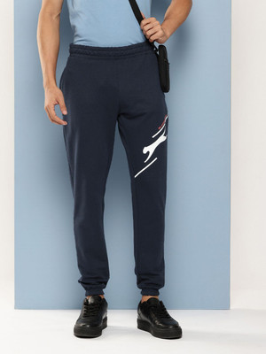 SLAZENGER Self Design Men Blue Track Pants