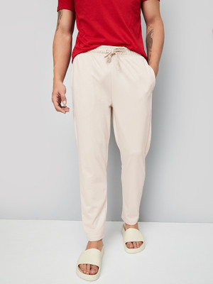 MAX Solid Men Beige Track Pants
