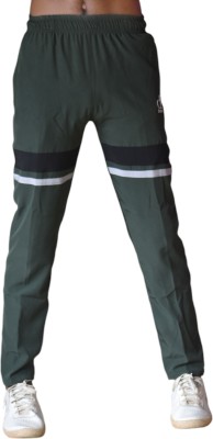 DK Brothers Solid, Self Design Men Green Track Pants