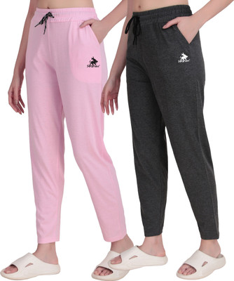 SEAPRINT Solid Women Pink, Grey Track Pants