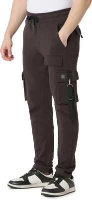 Spykar Solid Men Grey Track Pants