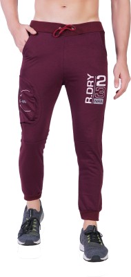 Wild Magic Colorblock Men Maroon Track Pants