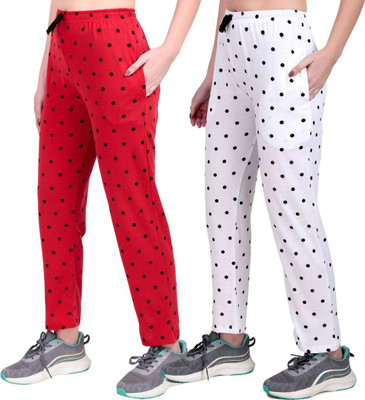 FASHIONHOUSETS Polka Print Women Multicolor Track Pants