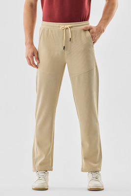 Snitch Solid Men Beige Track Pants