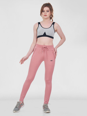 kevara Solid Women Pink Track Pants