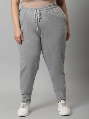 moonaah Solid Women Grey Track Pants
