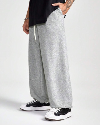 Cloth N Code Solid Men Silver Track Pants