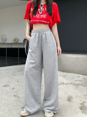 Dockstreet Striped Women Grey Track Pants