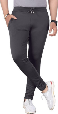 Isk Solid Men Grey Track Pants