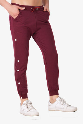 gazzet Colorblock Men Maroon Track Pants