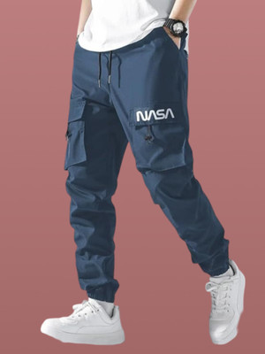 GIBBONTE Self Design Men Blue Track Pants