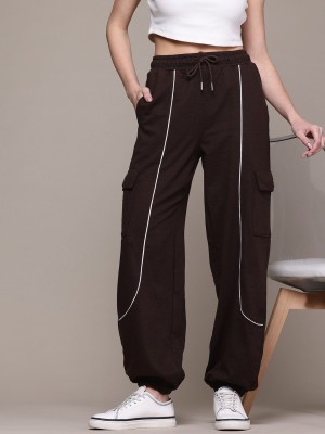 Roadster Solid Women Brown Track Pants