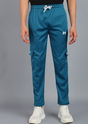 mank D Solid Men Blue Track Pants