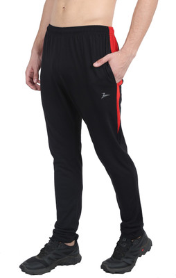Zeffit Solid Men Black Track Pants