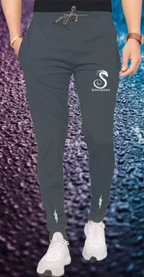 sonizeed gh Printed Men Grey Track Pants