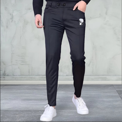 Arihant Shope Solid Men Black Track Pants