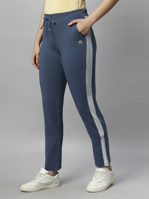 Laasa Sports Solid Women Light Blue Track Pants