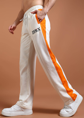 Zelixwear Solid Men White Track Pants