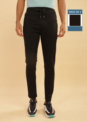 Force NXT Solid Men Black Track Pants