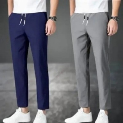 SUMIT FASHION Solid Men Grey, Blue Track Pants