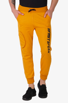 MindsArt Self Design Men Beige Track Pants