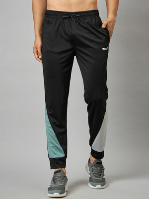 Chrome & Coral Colorblock Men Multicolor Track Pants