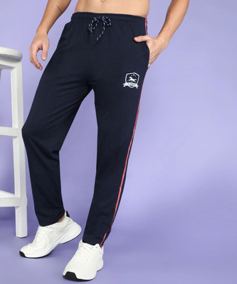 4 SPEED Solid Men Blue Track Pants
