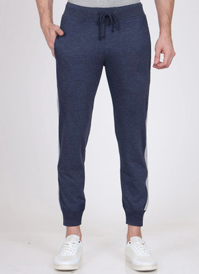 WKP Solid Men Blue Track Pants