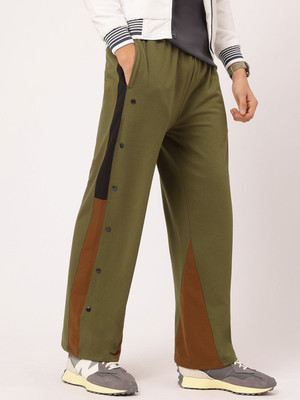 Kook N Keech Solid Men Green Track Pants