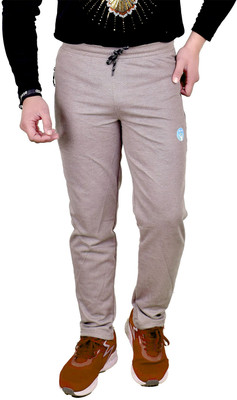 LIBSADRESSES Solid Men Beige Track Pants