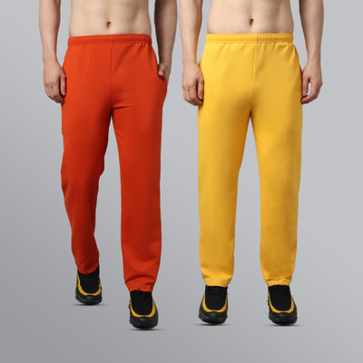 MACK JONNEY Solid Men Orange, Yellow Track Pants