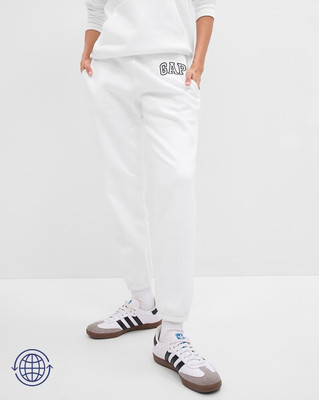 GAP Graphic Print Women White Track Pants