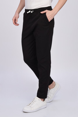 FOXTER Solid Men Black Track Pants