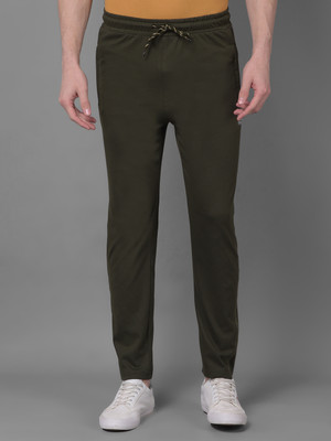Dollar Solid Men Olive Track Pants
