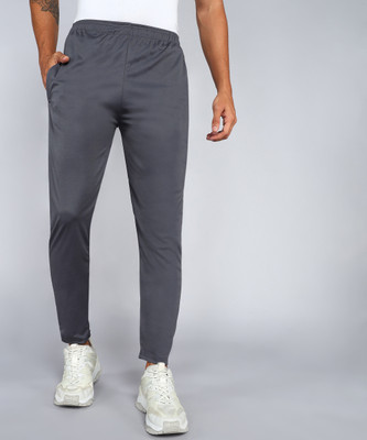 Flicfol Solid Men Grey Track Pants