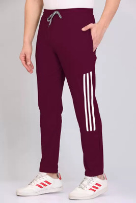 GAJAVU Printed Men Maroon, White Track Pants