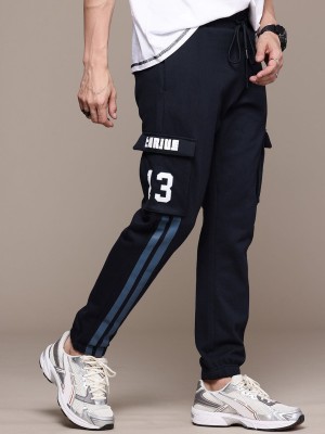 WROGN Washed Men Blue Track Pants