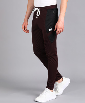 AYLMER Colorblock Men Maroon Track Pants